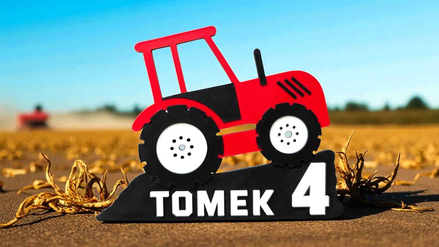 tort ciągnik topper