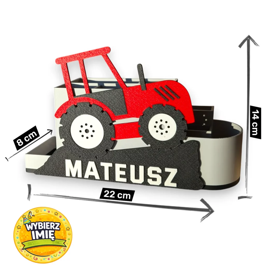 Organizer, przybornik "Traktor, ciągnik - czerwony"
